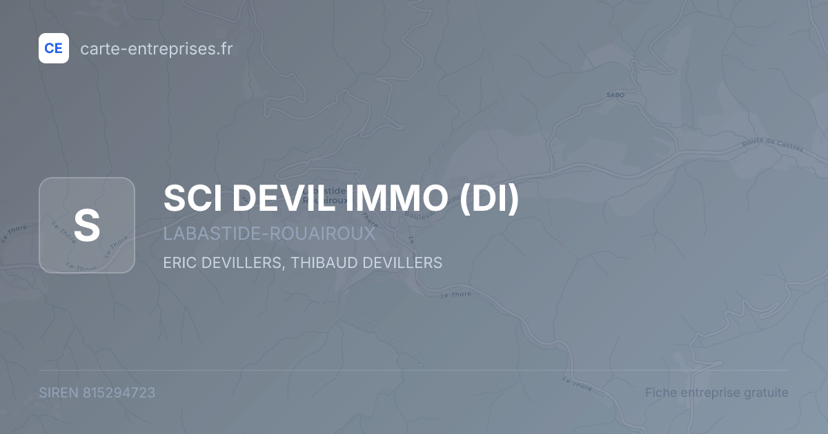 SCI DEVIL IMMO (DI) — 815294723 — fiche entreprise