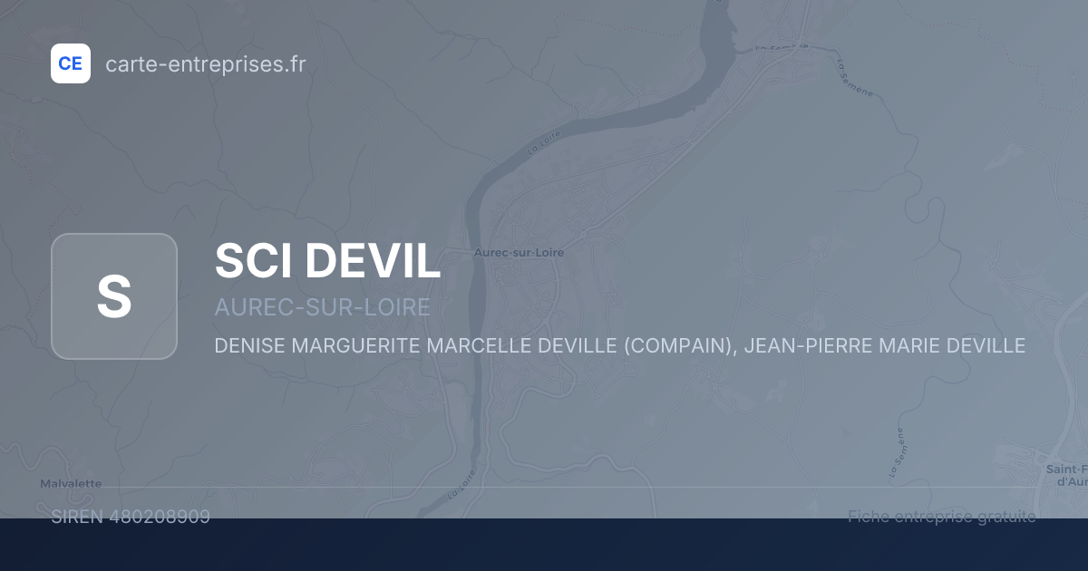 SCI DEVIL — 480208909 — fiche entreprise