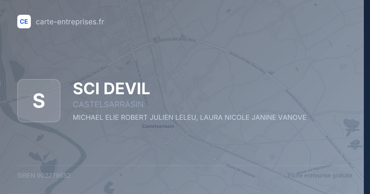 SCI DEVIL — 902279652 — fiche entreprise