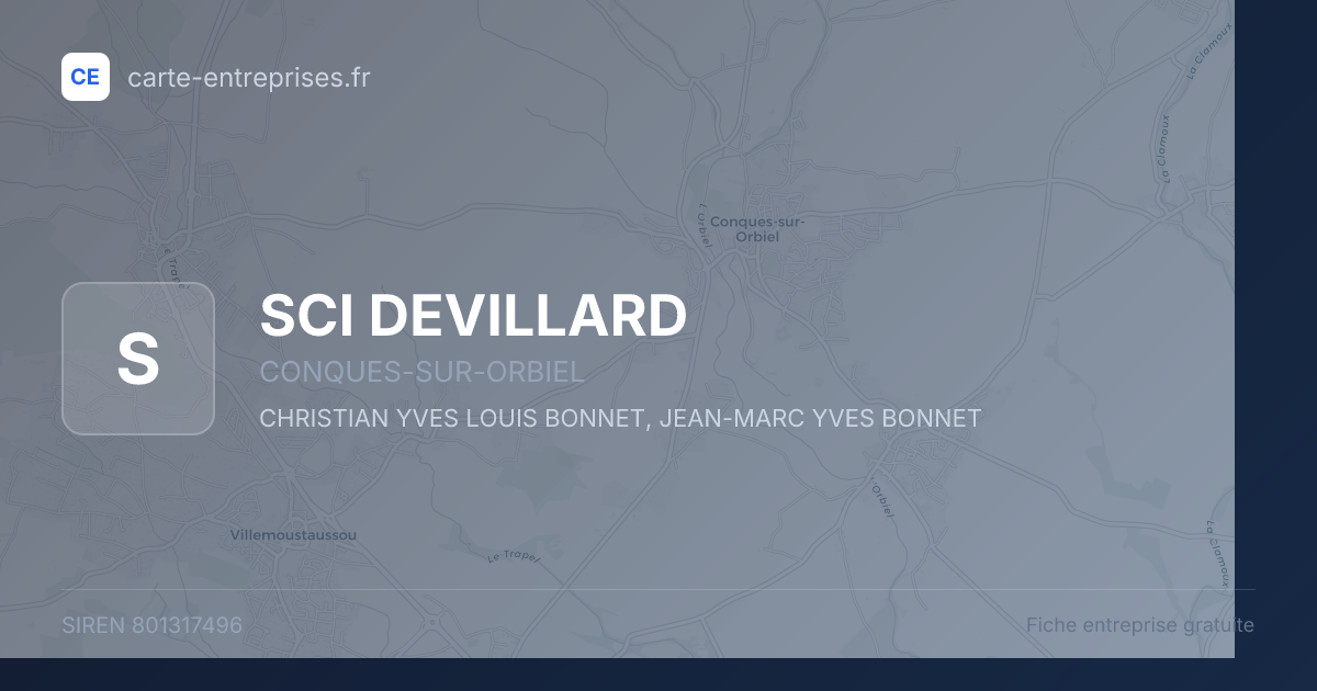 SCI DEVILLARD — 801317496 — fiche entreprise