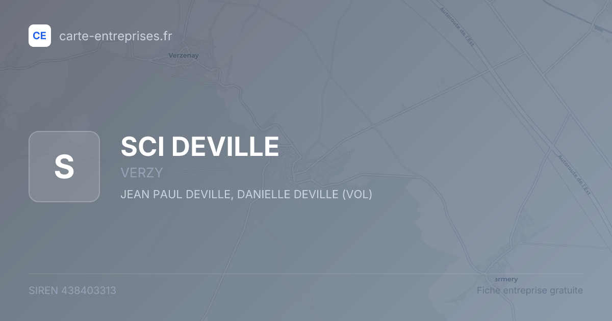 SCI DEVILLE — 438403313 — fiche entreprise