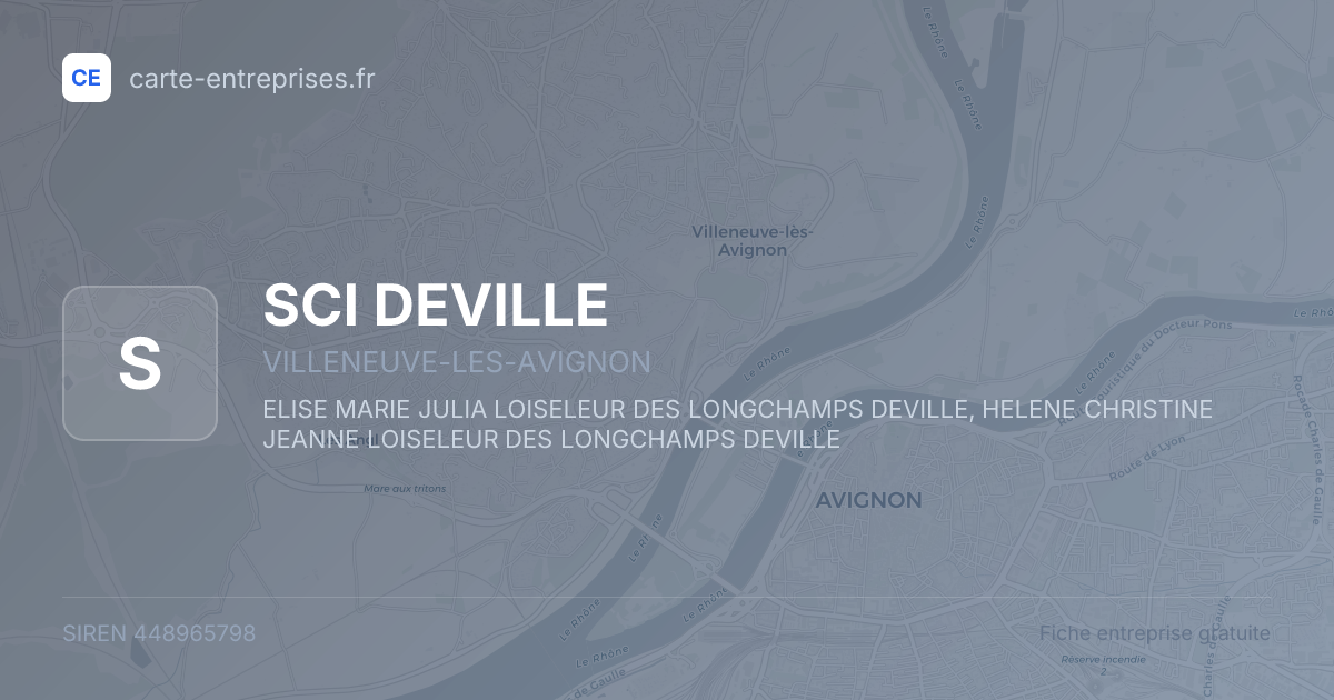 SCI DEVILLE — 448965798 — fiche entreprise