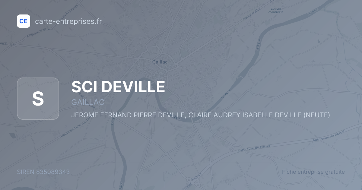 SCI DEVILLE — 835089343 — fiche entreprise