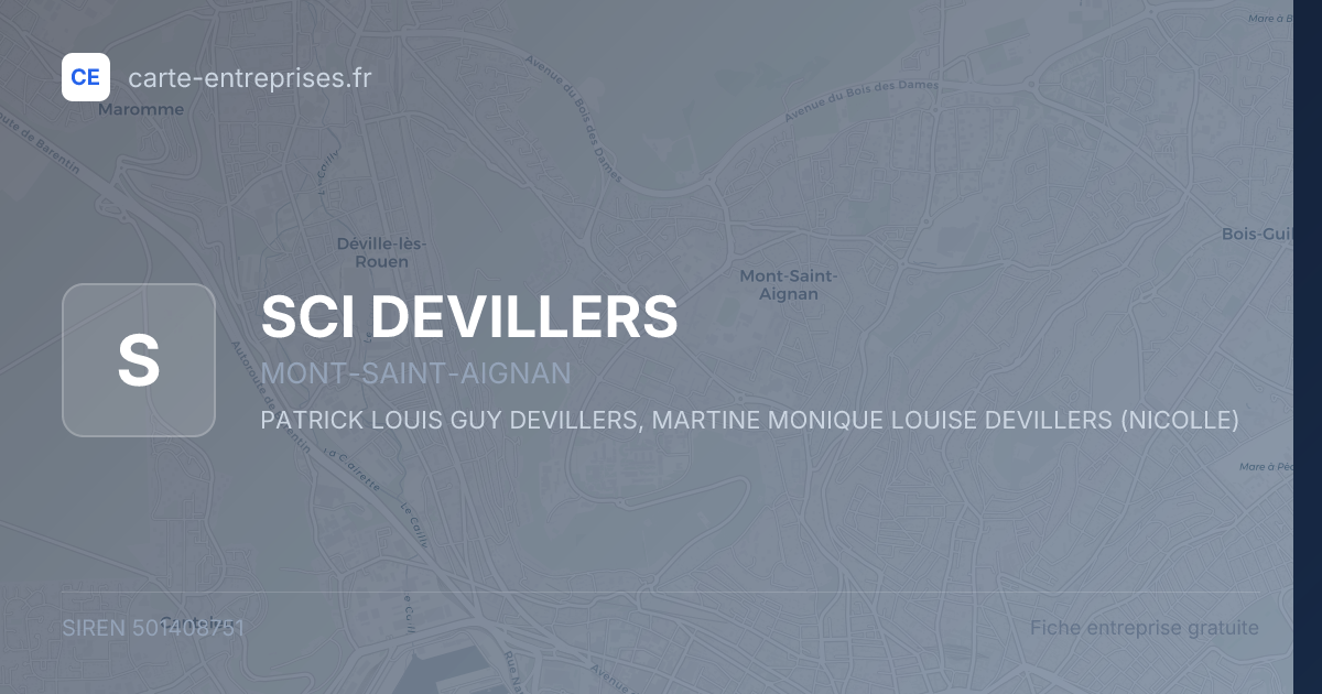 SCI DEVILLERS — 501408751 — fiche entreprise