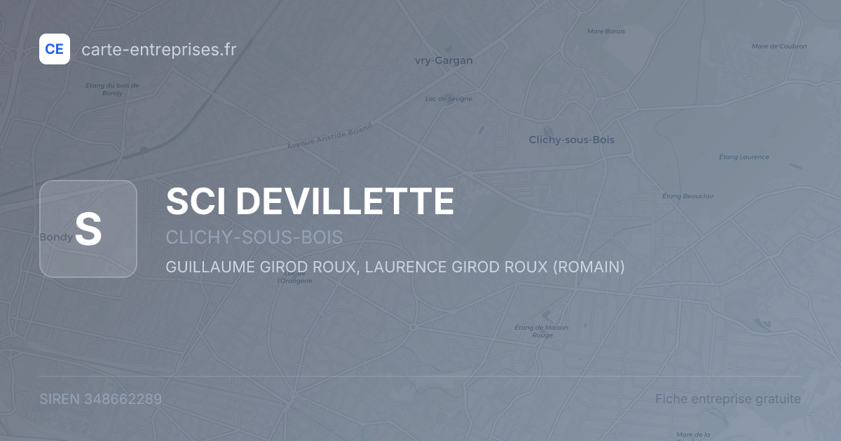 SCI DEVILLETTE — 348662289 — fiche entreprise