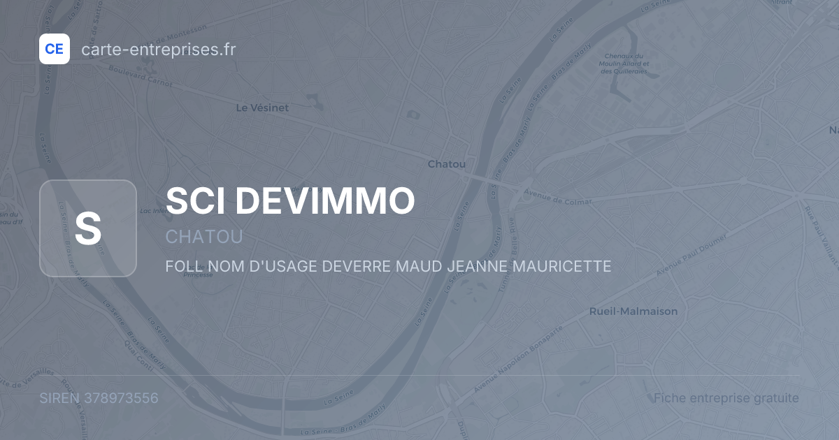 SCI DEVIMMO — 378973556 — fiche entreprise