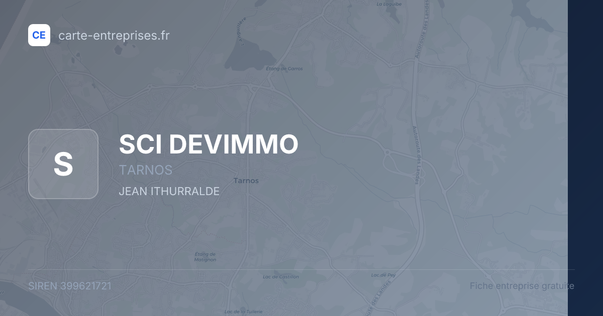 SCI DEVIMMO — 399621721 — fiche entreprise