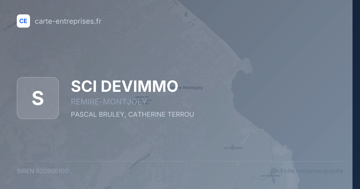 SCI DEVIMMO — 820956100 — fiche entreprise