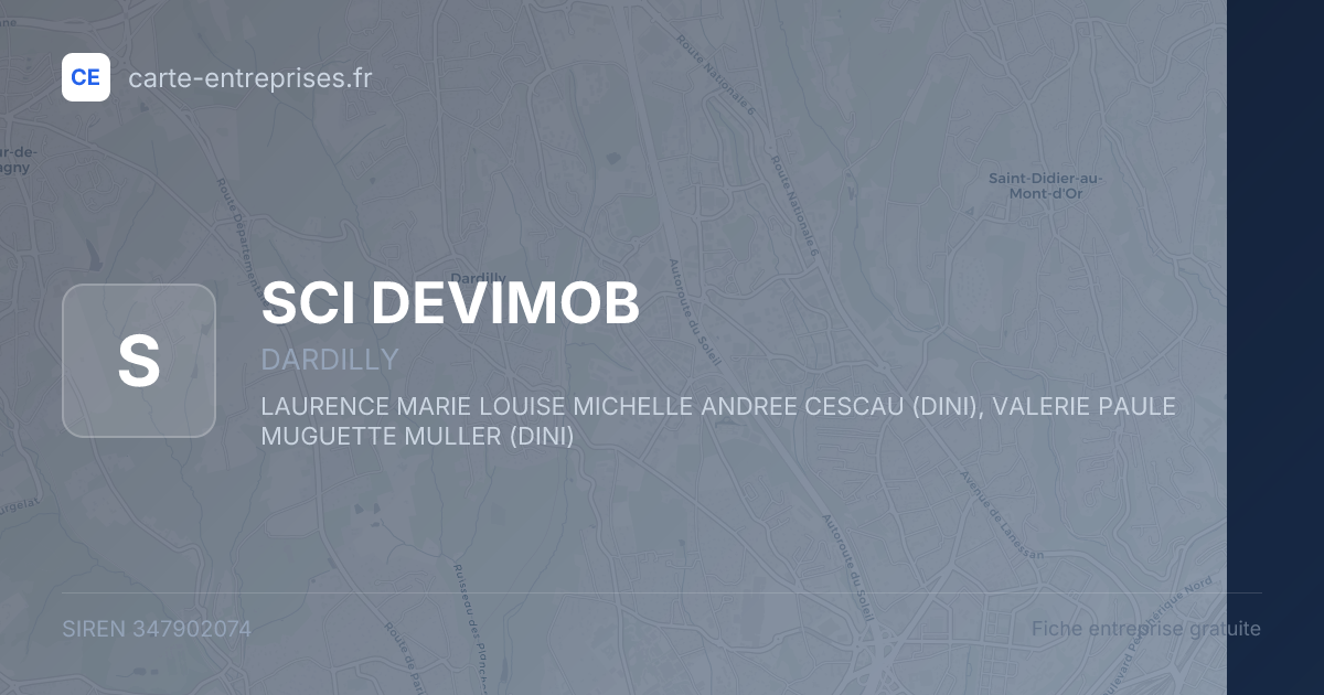 SCI  DEVIMOB — 347902074 — fiche entreprise