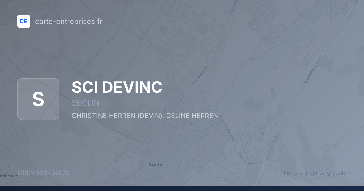 SCI DEVINC — 523492072 — fiche entreprise