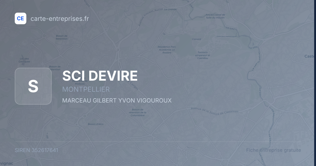 SCI DEVIRE — 352617641 — fiche entreprise