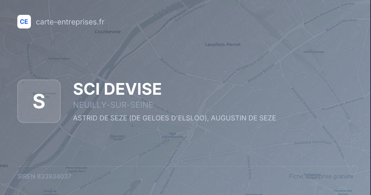 SCI DEVISE — 833934037 — fiche entreprise