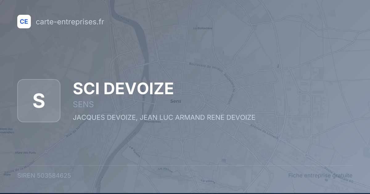SCI DEVOIZE — 503584625 — fiche entreprise