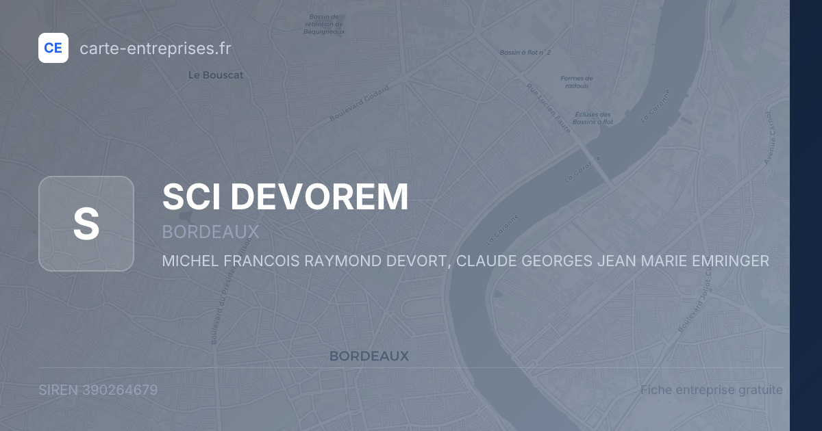 SCI DEVOREM — 390264679 — fiche entreprise