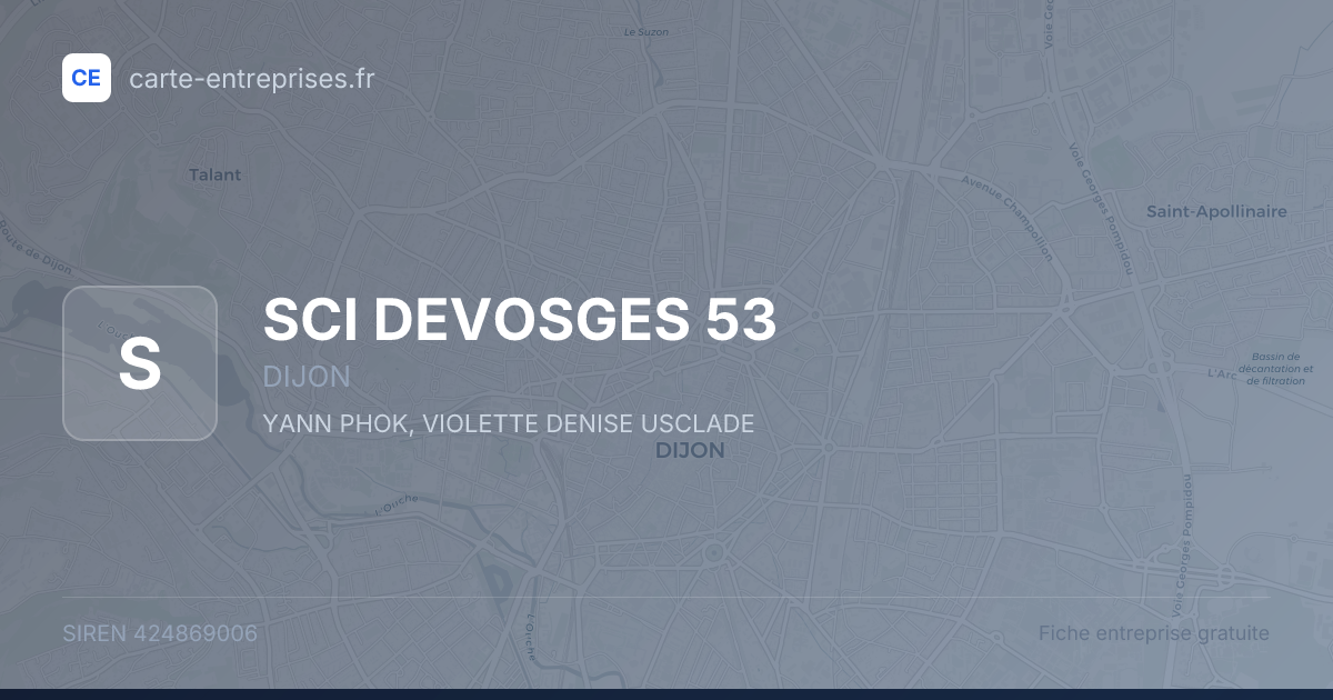 SCI DEVOSGES 53 — 424869006 — fiche entreprise