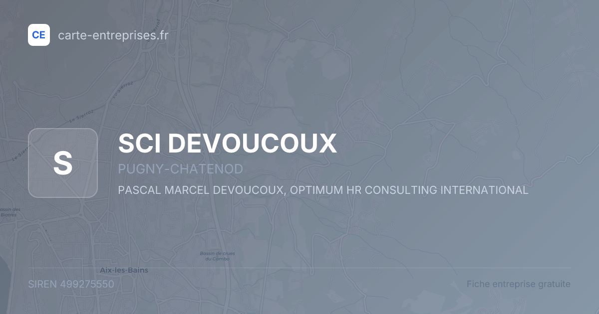 SCI DEVOUCOUX — 499275550 — fiche entreprise