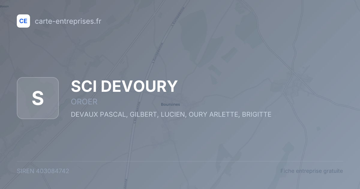 SCI DEVOURY — 403084742 — fiche entreprise