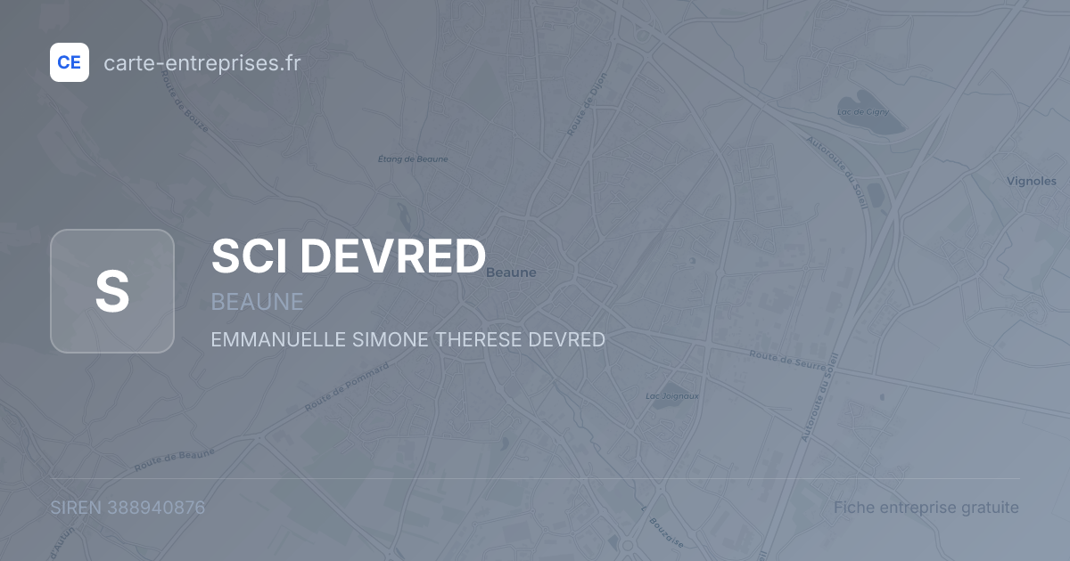 SCI DEVRED — 388940876 — fiche entreprise
