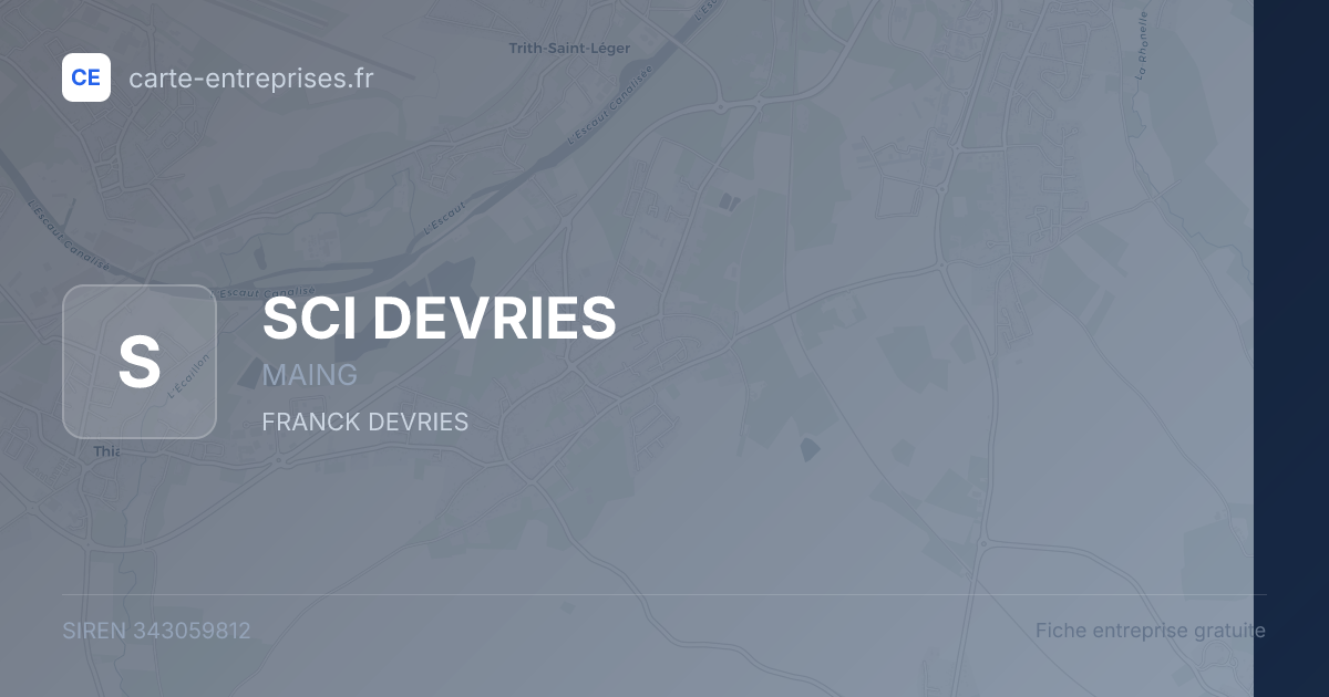 SCI DEVRIES — 343059812 — fiche entreprise