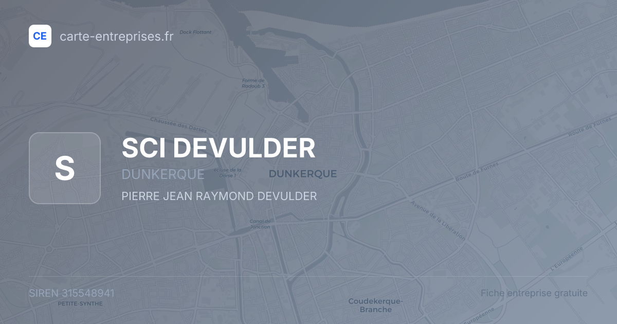 SCI DEVULDER — 315548941 — fiche entreprise
