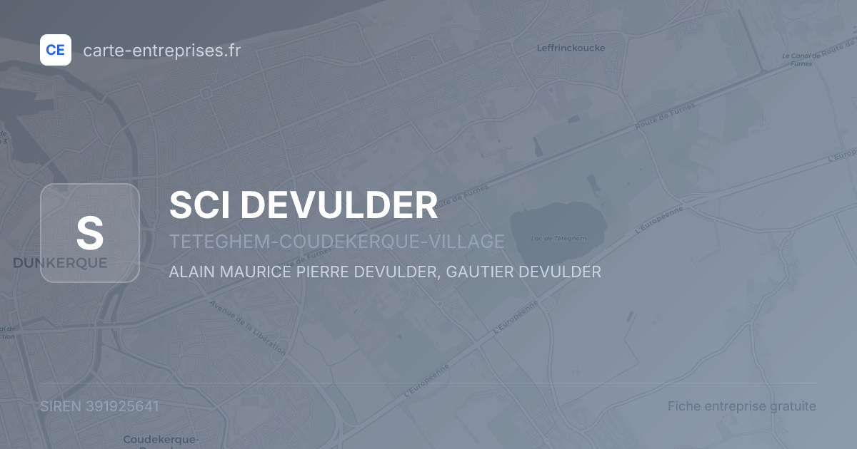 SCI DEVULDER — 391925641 — fiche entreprise