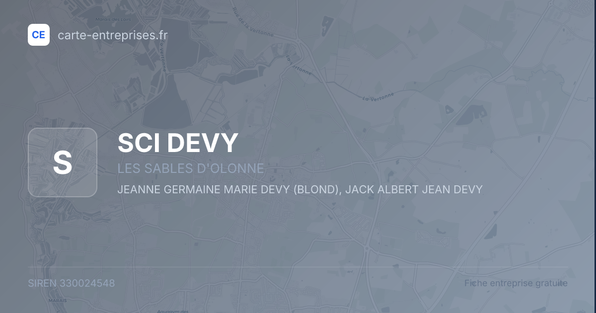 SCI DEVY — 330024548 — fiche entreprise