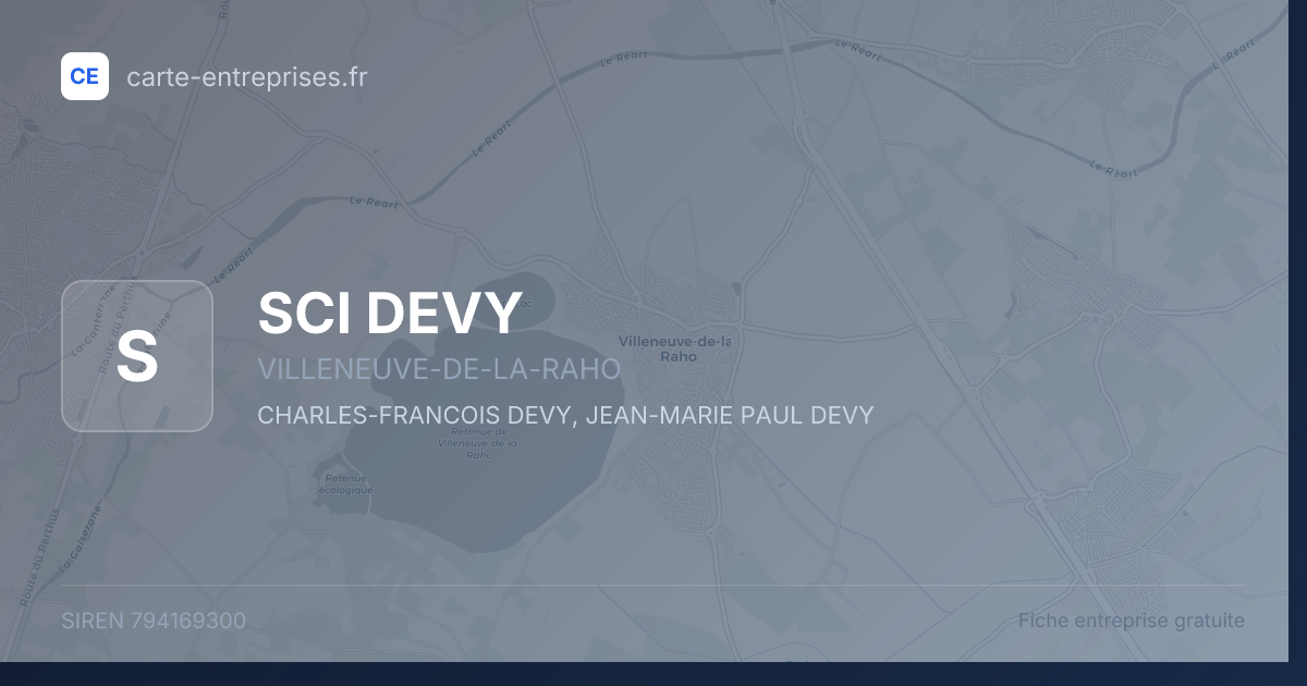 SCI DEVY — 794169300 — fiche entreprise