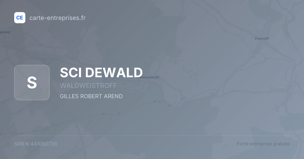 SCI DEWALD — 441080736 — fiche entreprise