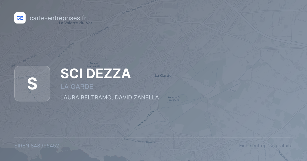 SCI DEZZA — 848995452 — fiche entreprise