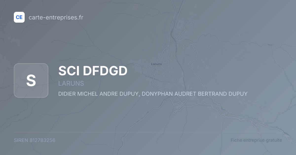 SCI DFDGD — 812783256 — fiche entreprise
