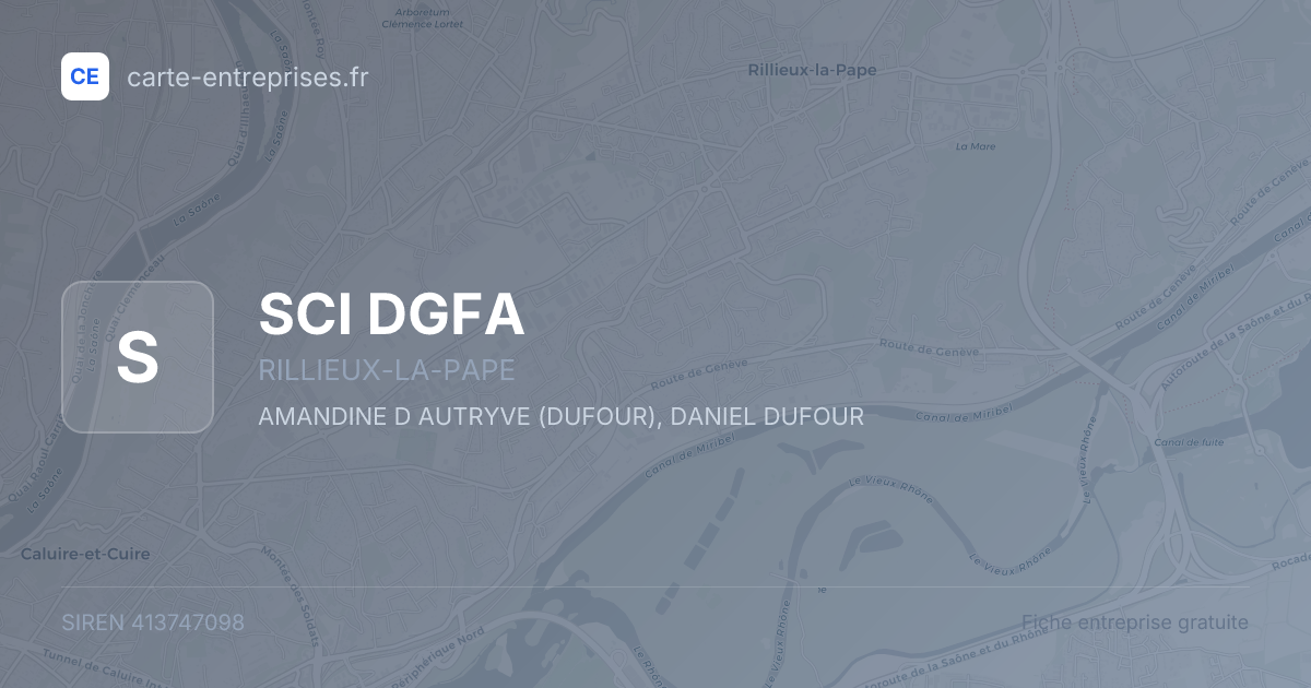 SCI DGFA — 413747098 — fiche entreprise