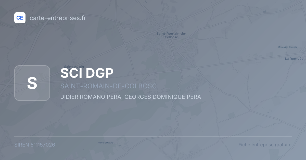 SCI DGP — 511157026 — fiche entreprise