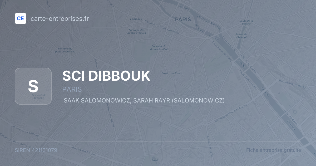SCI DIBBOUK — 421131079 — fiche entreprise
