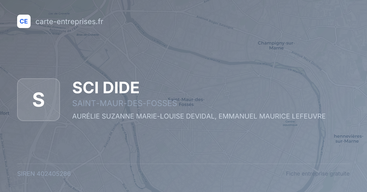 SCI DIDE — 402405286 — fiche entreprise