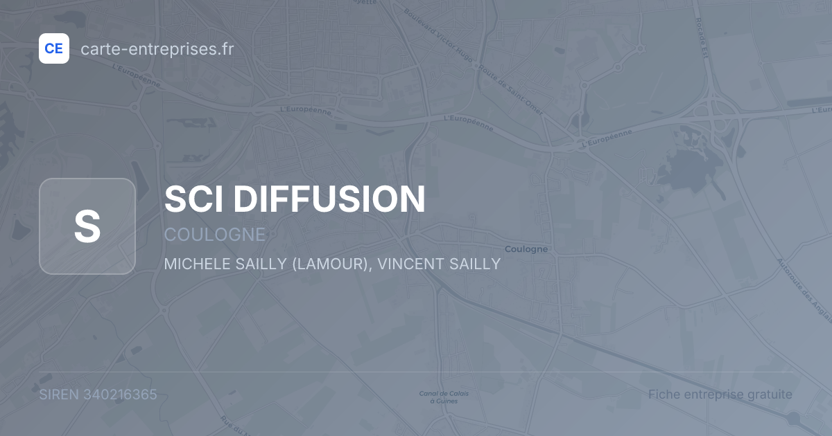 SCI DIFFUSION — 340216365 — fiche entreprise