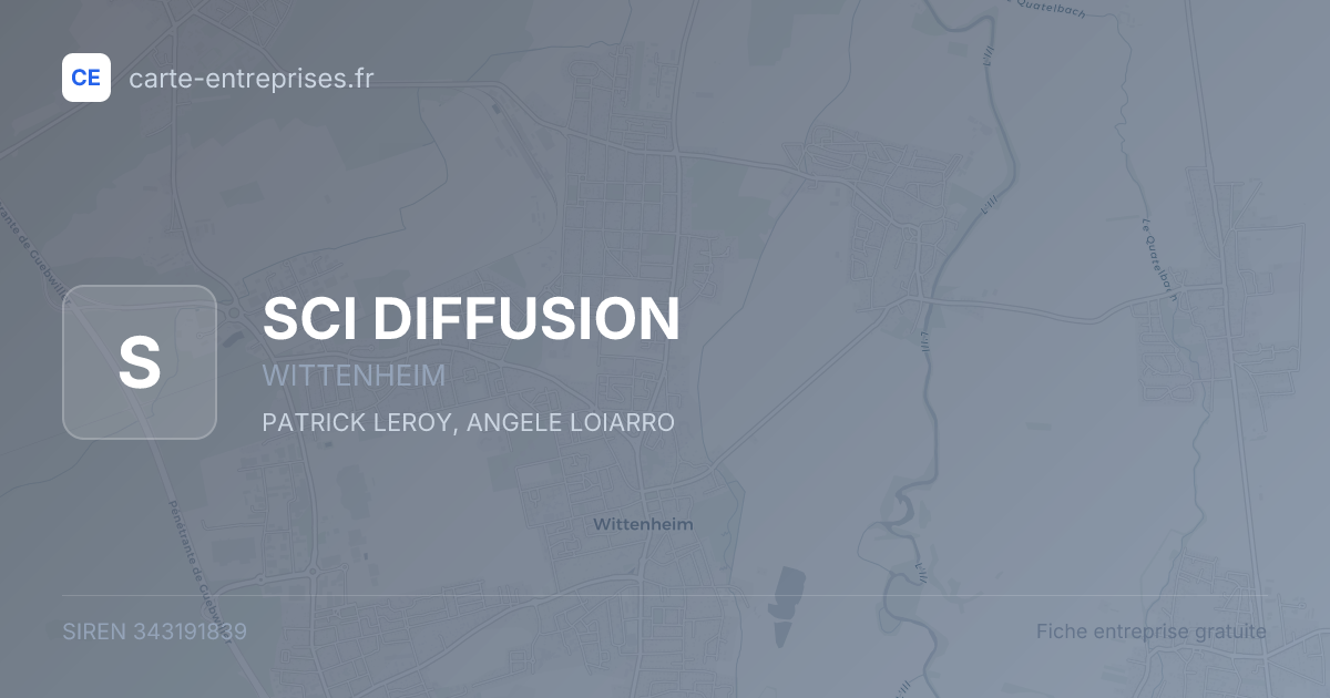 SCI DIFFUSION — 343191839 — fiche entreprise