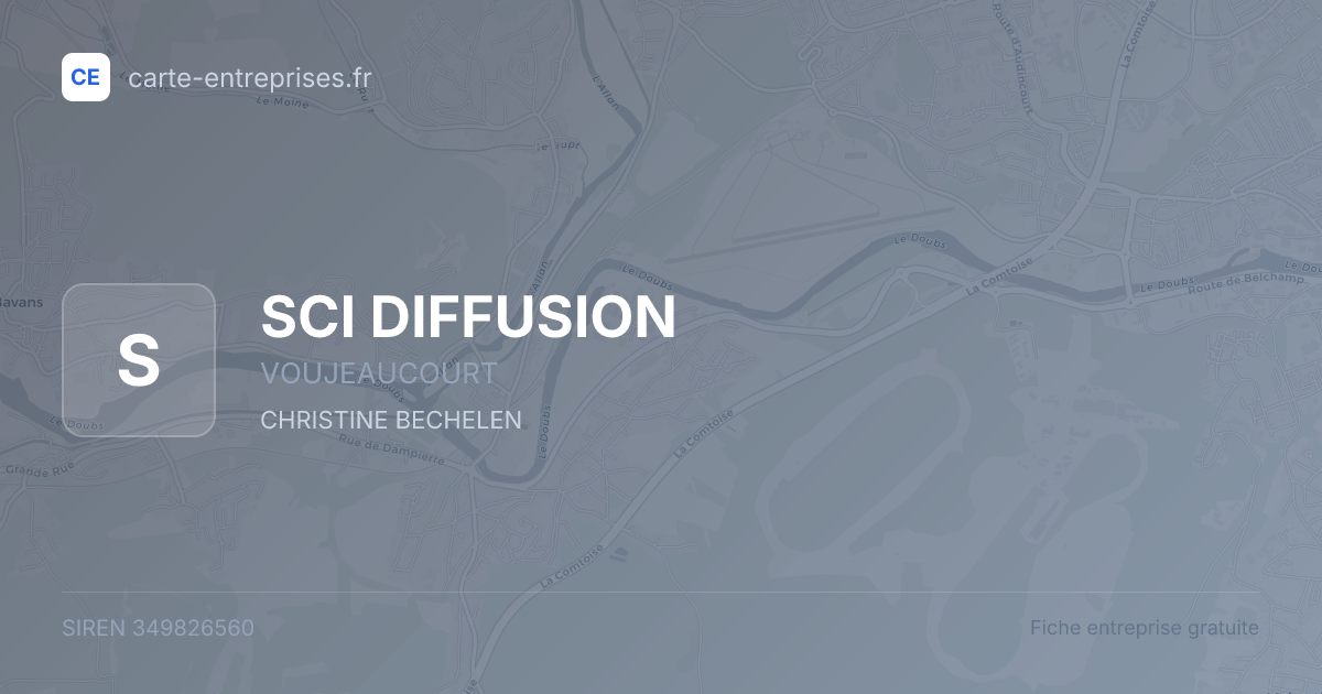 SCI DIFFUSION — 349826560 — fiche entreprise