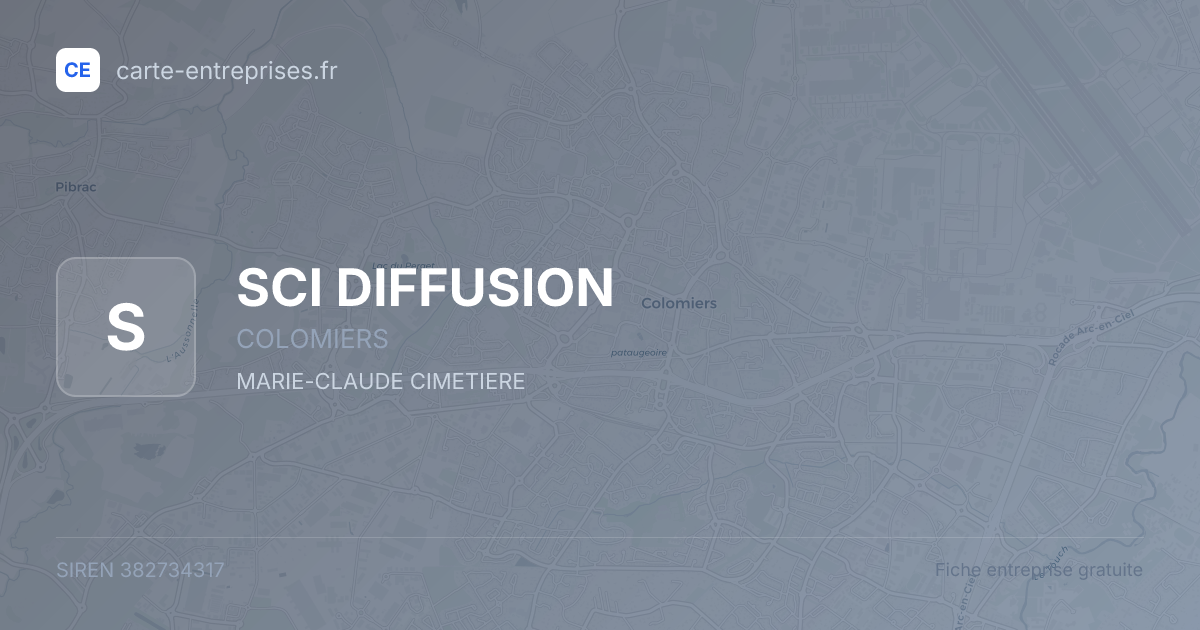 SCI DIFFUSION — 382734317 — fiche entreprise