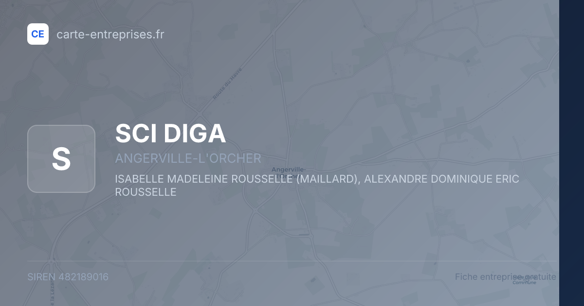 SCI DIGA — 482189016 — fiche entreprise