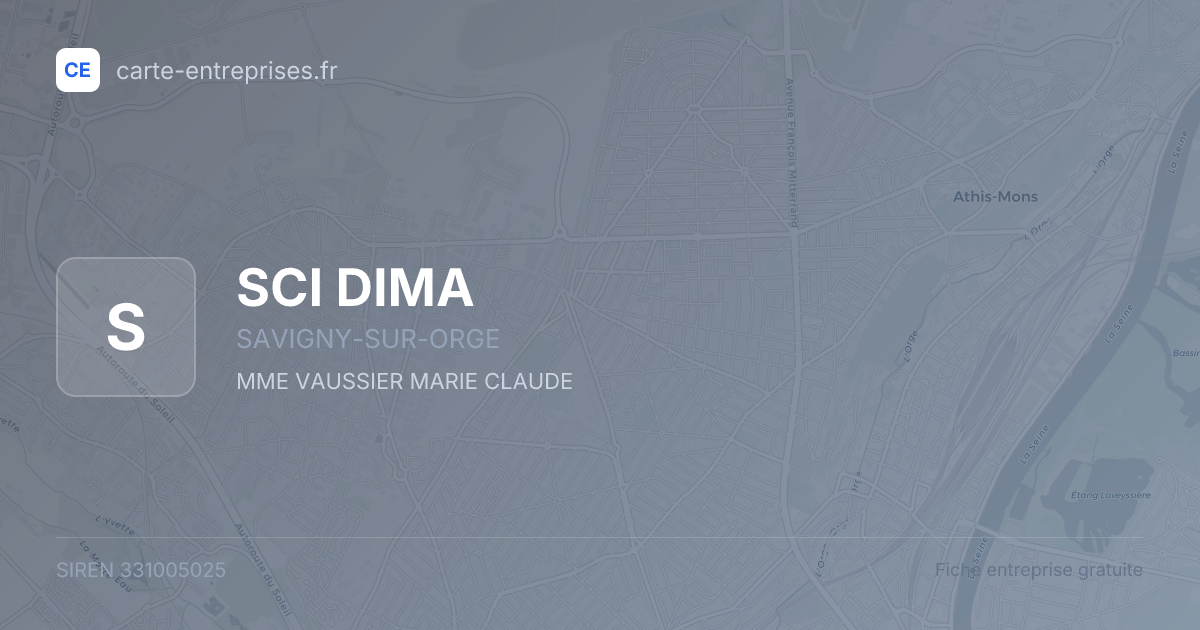 SCI DIMA — 331005025 — fiche entreprise