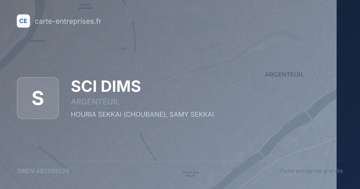 SCI DIMS — 482898228 — fiche entreprise