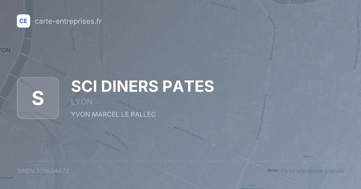 SCI DINERS PATES — 379534472 — fiche entreprise
