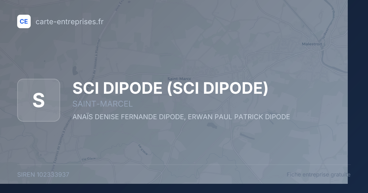 SCI DIPODE — 102333937 — fiche entreprise