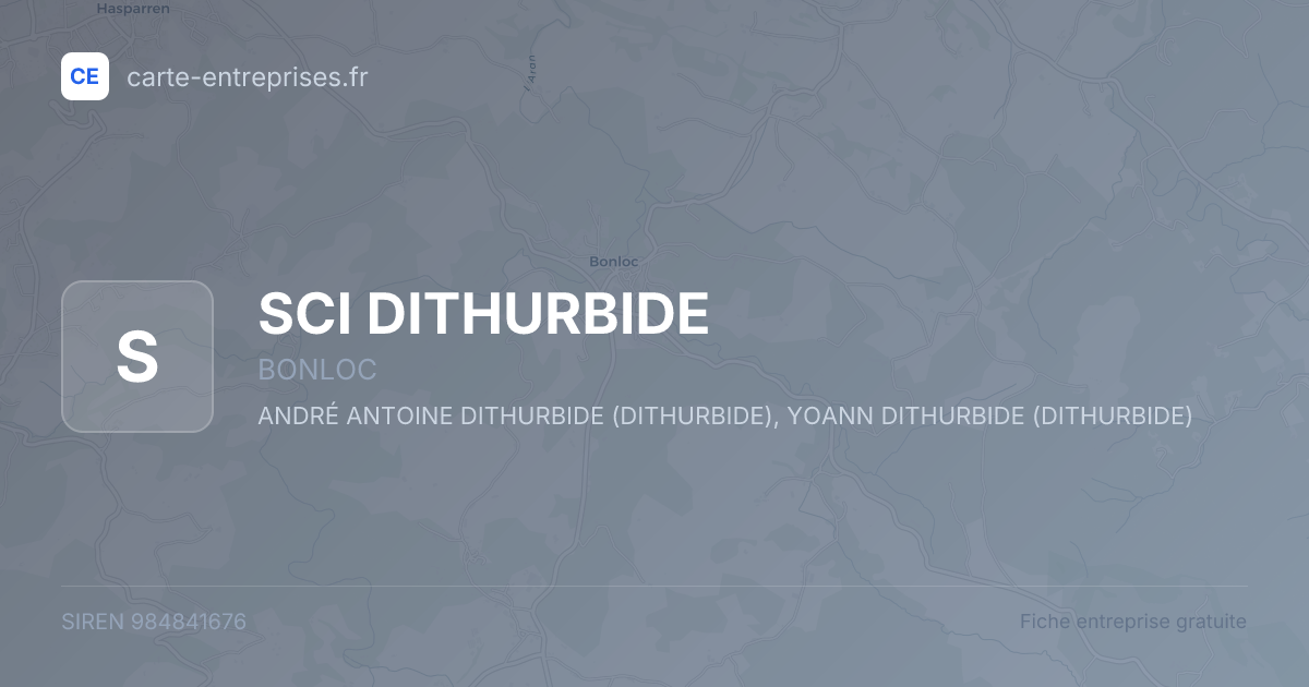 SCI DITHURBIDE — 984841676 — fiche entreprise
