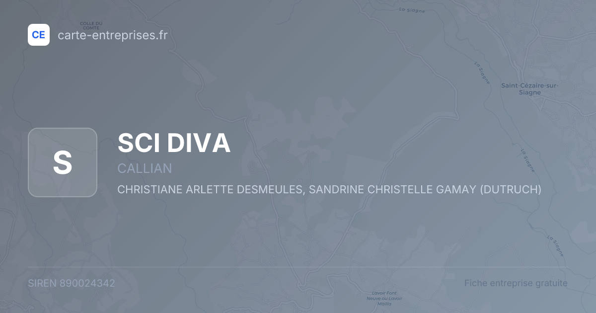 SCI DIVA — 890024342 — fiche entreprise