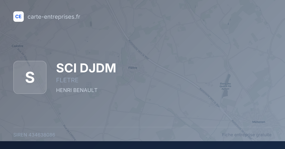 SCI  DJDM — 434638086 — fiche entreprise