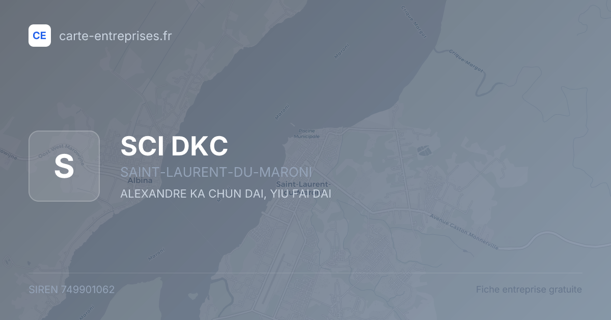 SCI DKC — 749901062 — fiche entreprise