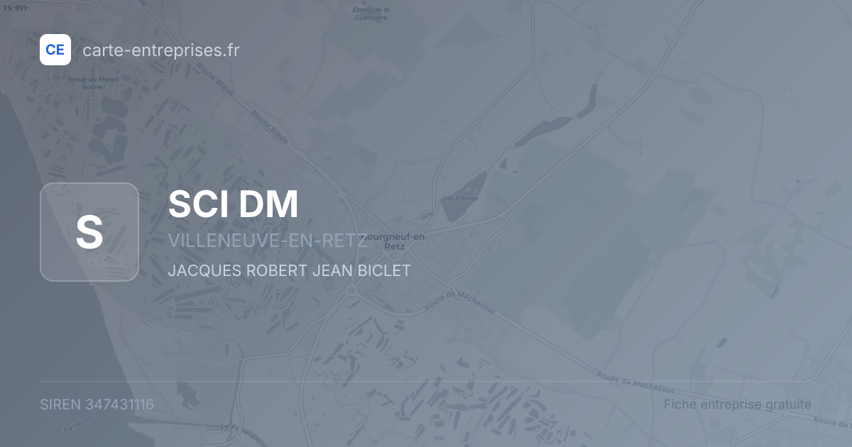 SCI DM — 347431116 — fiche entreprise