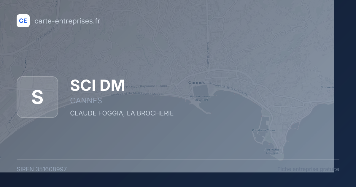 SCI DM — 351608997 — fiche entreprise