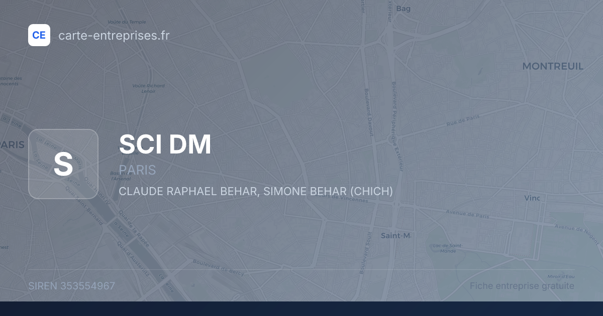 SCI DM — 353554967 — fiche entreprise